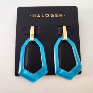 Halogen Blue Geometric Earrings